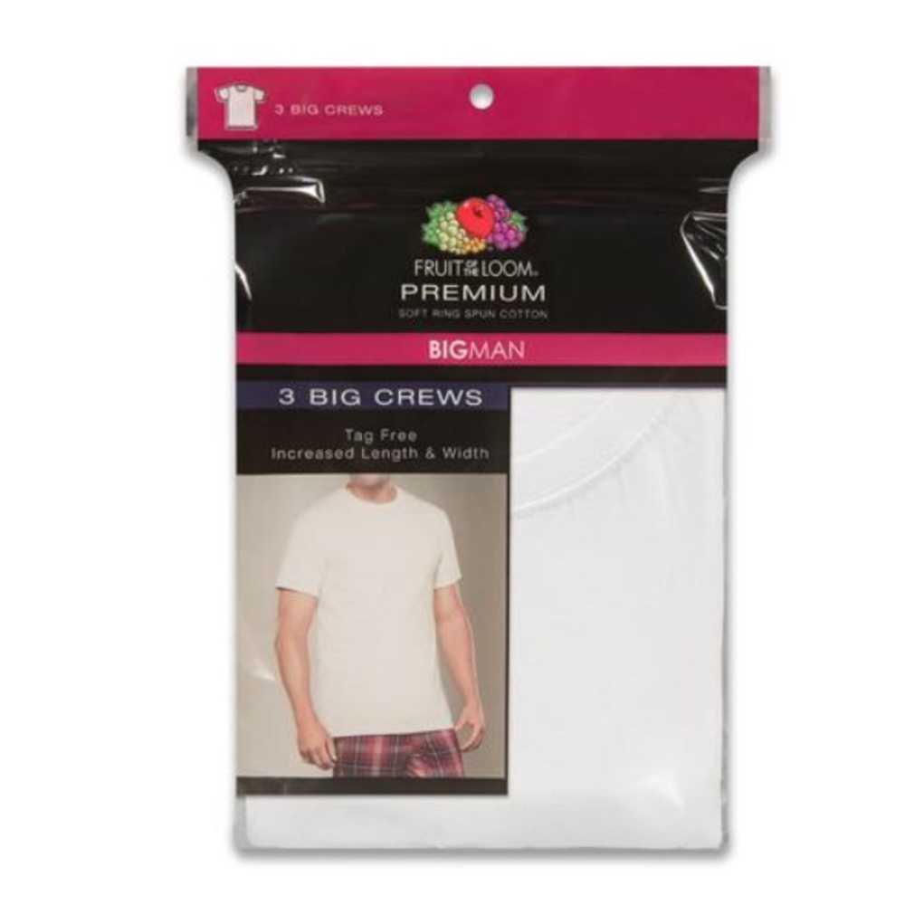 Men's Big & Tall 3-Pack Crew Neck T-Shirts